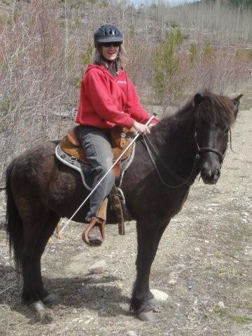 Huggie and his first ride out on the Trail